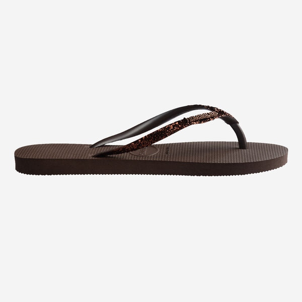 Tong Havaianas Slim Glitter II Dark Brown