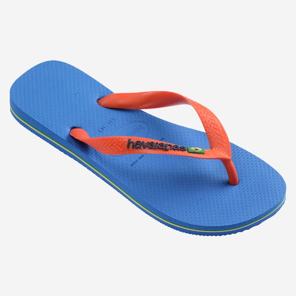 Tong Havaianas Brasil Logo Blue/Orange
