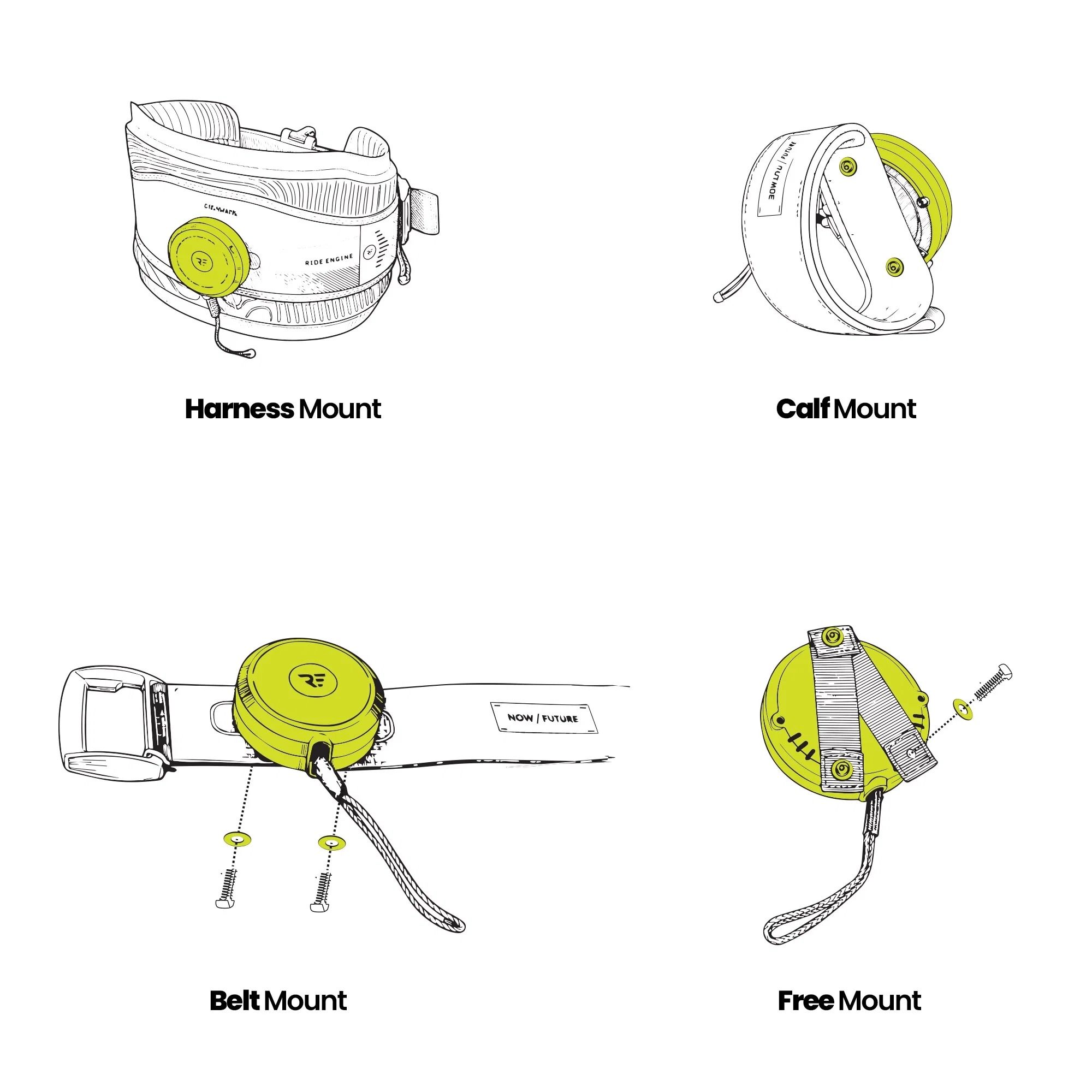 Leash Ride Engine Tractable Reel Leash Base